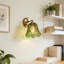 Lampe murale rétro verte sculptée de 5,7 pouces (incluant une source de lumière chaude)