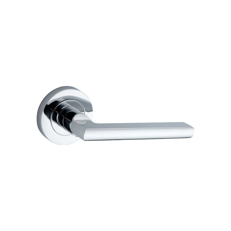 Drox Lever on Rose Polished Chrome