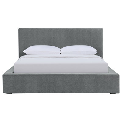 Contemporary Finish - Secor Upholstered Panel Bed Graphite