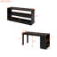 Lit mezzanine avec 3 tiroirs et bureau rétractable pratique-1181642418