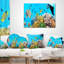 Coussin décoratif avec des créatures en mer sous l’eau-29828358-29854965