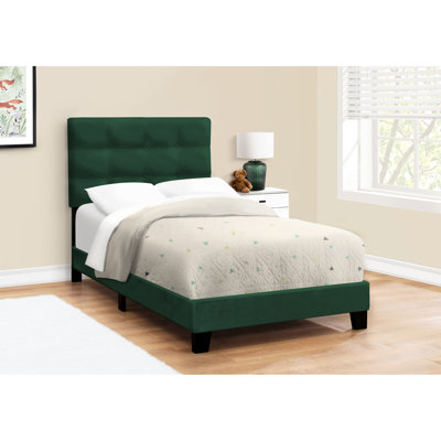 Chic lit simple avec revêtement en velours pour chambre juvénile, décoration pour chambre d'enfant rembourrée