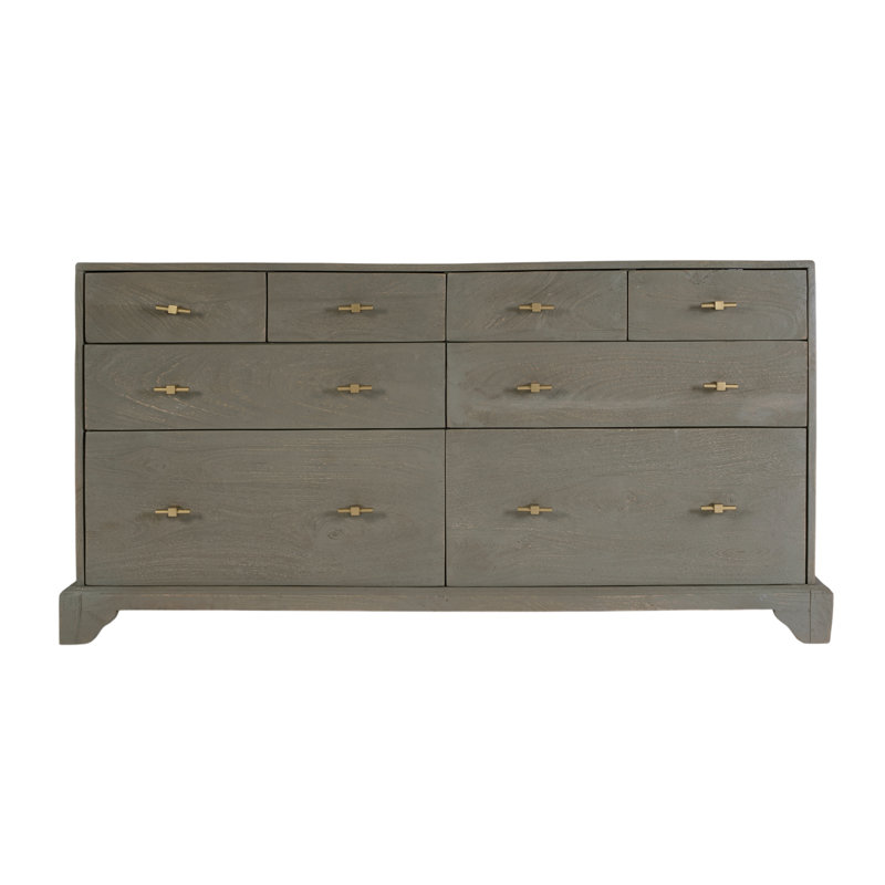 Commode rectangulaire 8 tiroirs en bois l 55 po