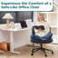 Chaise de bureau Aguilera avec assise large de 66 cm (26 pouces), piètement croisé, sans accoudoirs et à roulettes-2085797678-2096535494