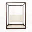 Lit plateforme à baldaquin en bois avec tête de lit tapissier-128949054-128949055