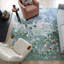 Wildflowers Hand-Tufted Recycled Polyester Indoor/Outdoor Blue Area Rug-1208957177