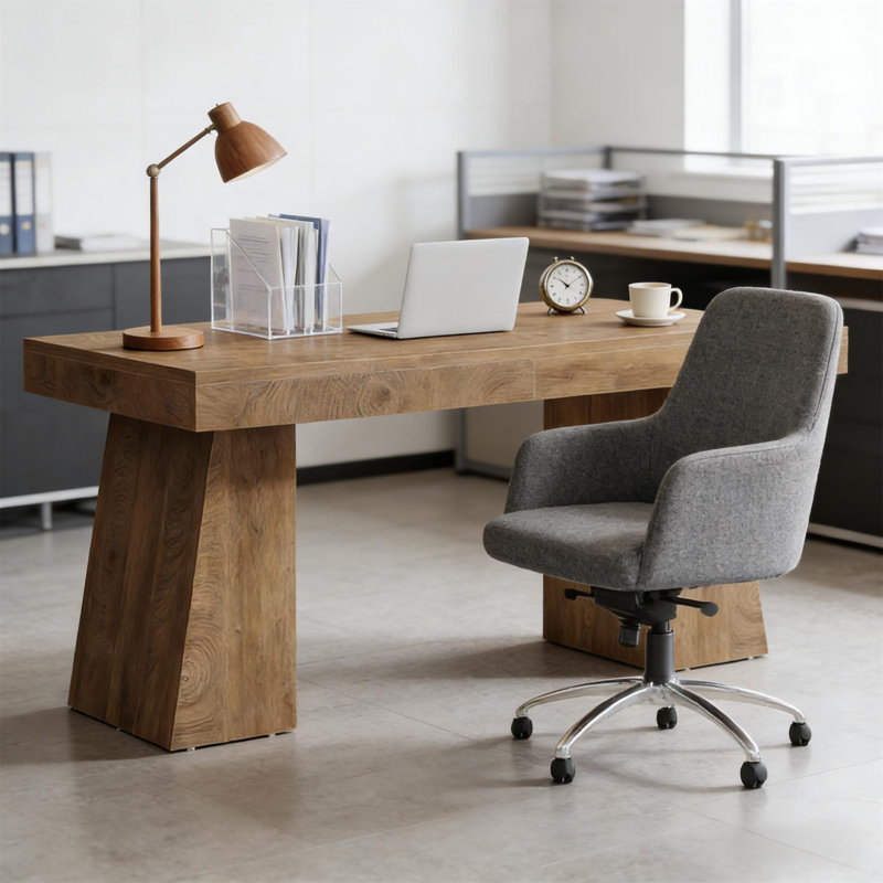Bureau d'affaires (sans tabourets), Light Brown
