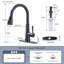 Robinet de cuisine extractible avec distributeur de savon-95035349