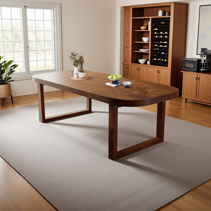 Brown Rectangular Solid Wood Lounge Table, 29.53" H x 70.87" L x 31.5" W