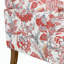 Chaise d'appoint, fauteuil floral, garniture cloutée-131276215