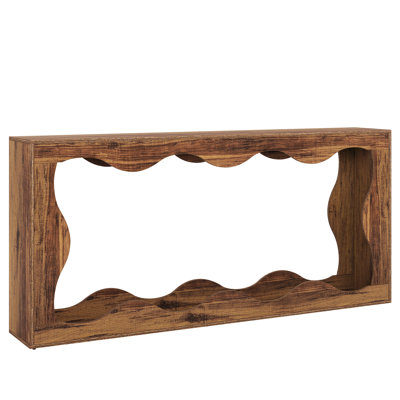 63 " Console Table With Storage In Brown, Couch Table Behind Sofa, Long Entryway Sofa Station