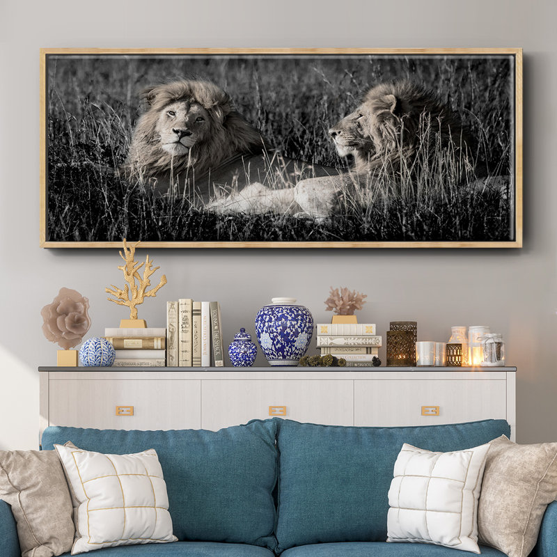 Mara Lions- Framed Canvas