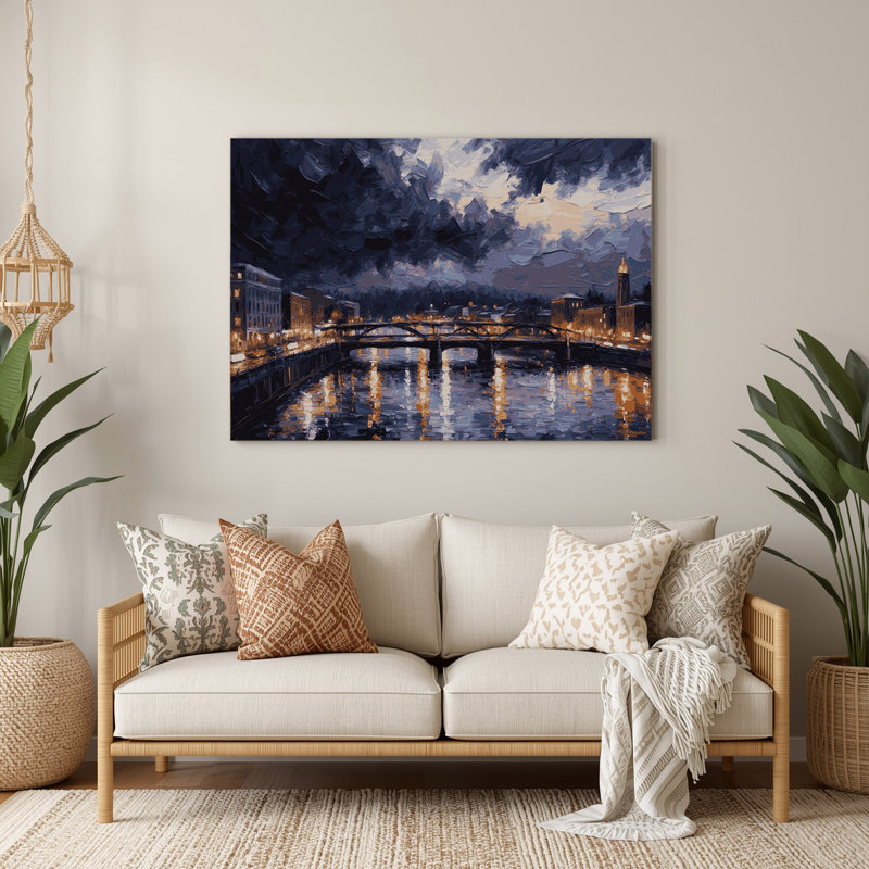 Art mural en métal gris avec villes «Portland», H 132 po x l 168 po x P 0,05 po