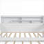 Lit de jour plateforme double en bois avec rangement gigogne et bureau pleine grandeur
