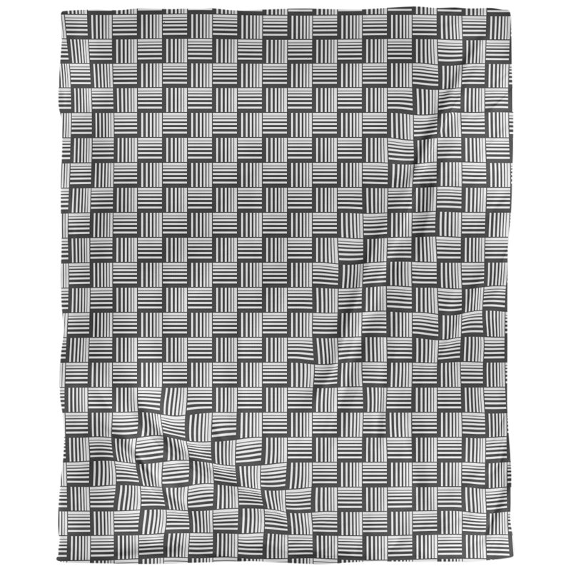 Tissu basketweave contrast, Blanc, L 58 po x l 36 po, Sergé de coton