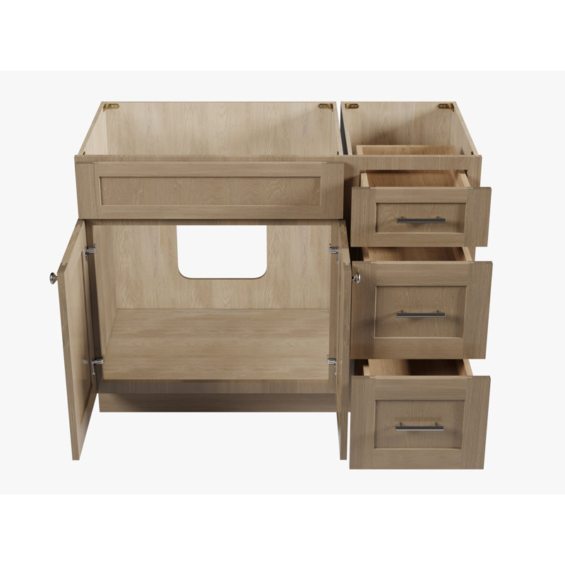 Meuble-lavabo simple 45 po avec tiroir Disar, Chêne naturel