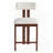 Stylish Round Stools with  Upholstered Seat & Black Metal Frame-376628153