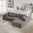 Upholstered Sectional Sofa With Pillows-1378163061