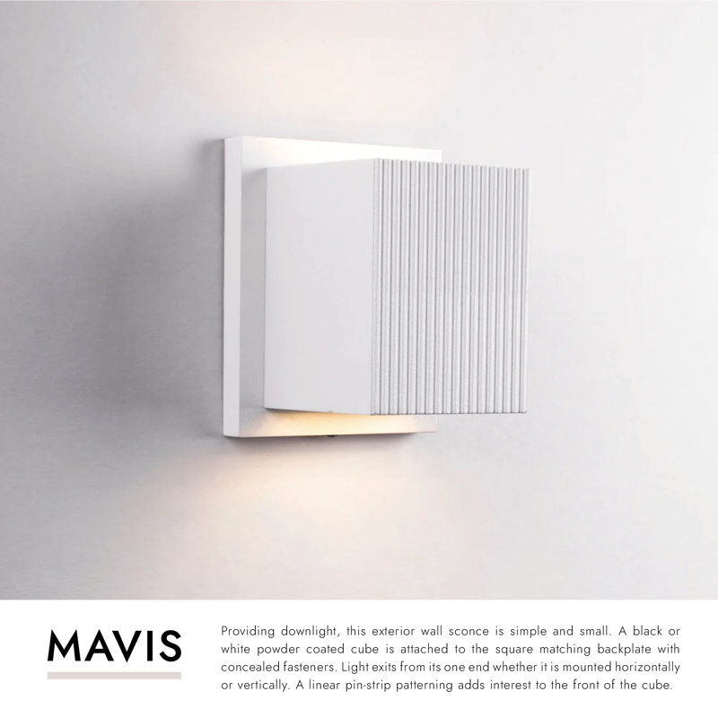 1 - Light LED Outdoor Flush Mount, Black
