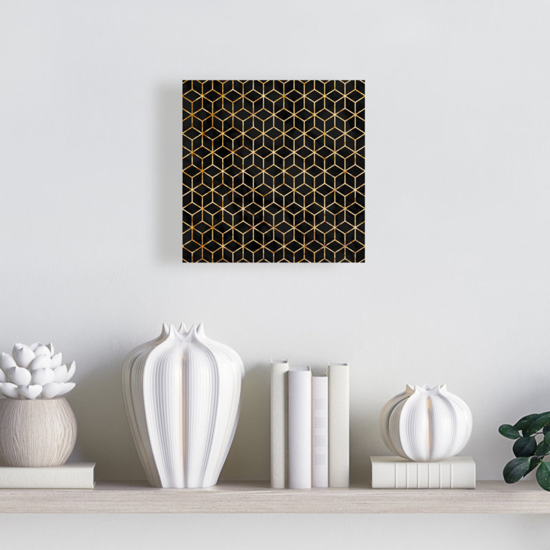 Toile moderne noir pour chambre à coucher - Symmetry Home Decor Art