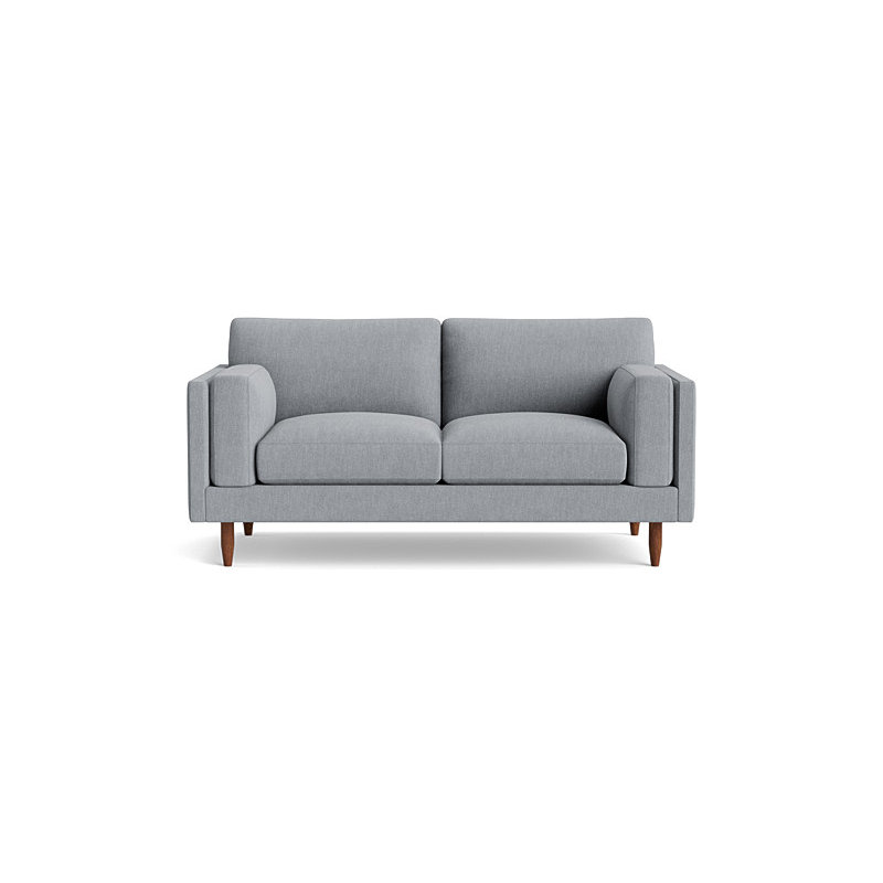 Skinny Fat Loveseat (70"), Performance Weave - Zinc