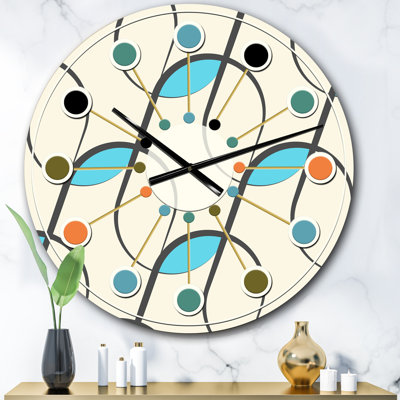 Horloge murale rétro Mid-Century