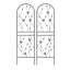 Paquet de 4 treillis de jardin en métal 71 po x 19,7 po antirouille pour plantes grimpantes, support de fleur extérieur papillon noir