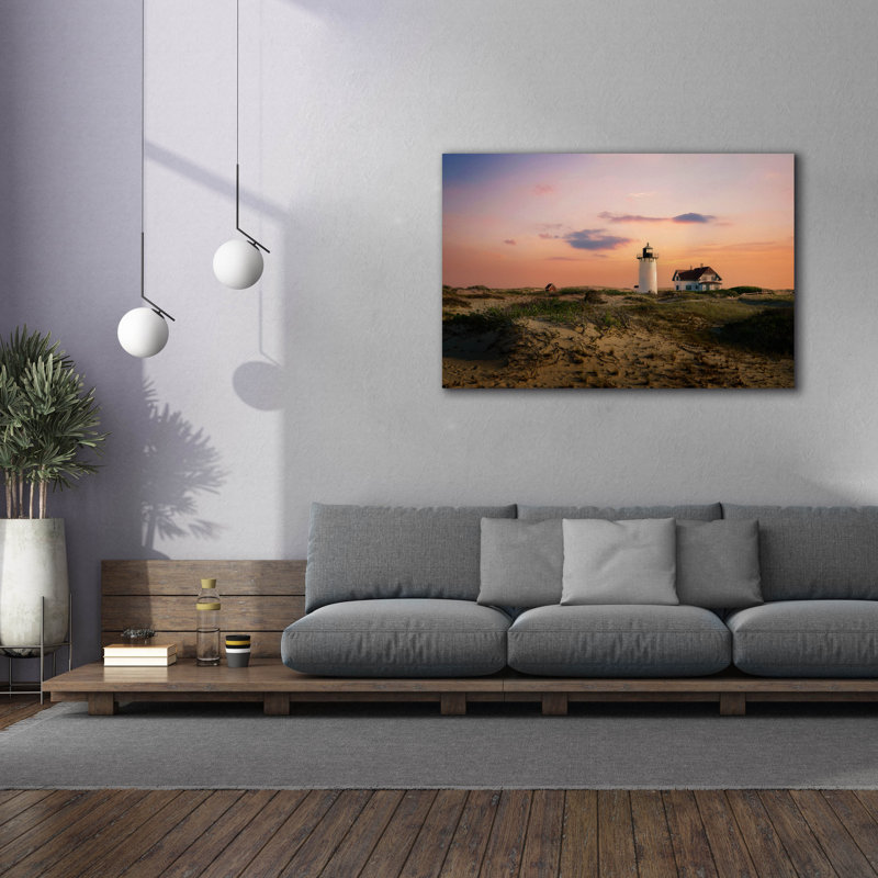 Toile épique Graffiti «Dusk At Race Point» par Rick Berk, 60 po x 40 po