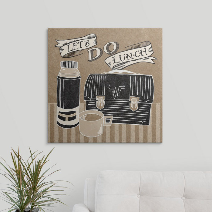 « let do manger » par rétro-annonce Mary Urban, H 35 po x l 35 po x P 1,5 po, Toile