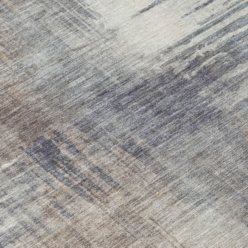 Tapis abstrait intérieur / extérieur lavable à la machine Chantille ACN2718, Kaki, 9 pi x 12 pi