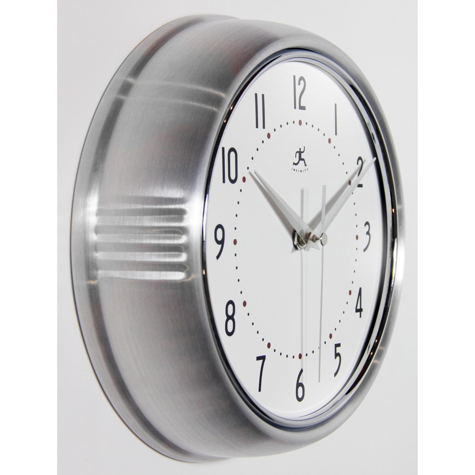 Desdra Metal Wall Clock, Silver, Small