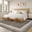 Tapis lavable moderne et minimaliste avec envers en caoutchouc, tapis souple et durable pliable pour les chambres à coucher, les salons et les salles à manger-906949516-906949517