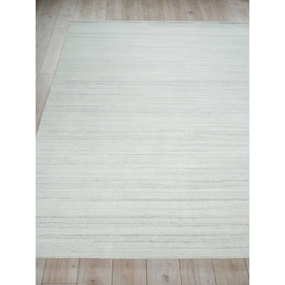 Serenity handloomed PET Ivory/Gray Area Rug