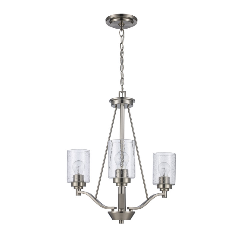 Venicia 3 - Light Dimmable Empire Chandelier, Brushed Nickel