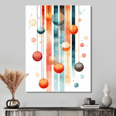 Mid Mid Century Radiant Of Geometric I - décoration murale Mid-Century en métal, impression moderne sur métal