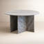 Table ronde en marbre Remy avec base emboîtable, menthe