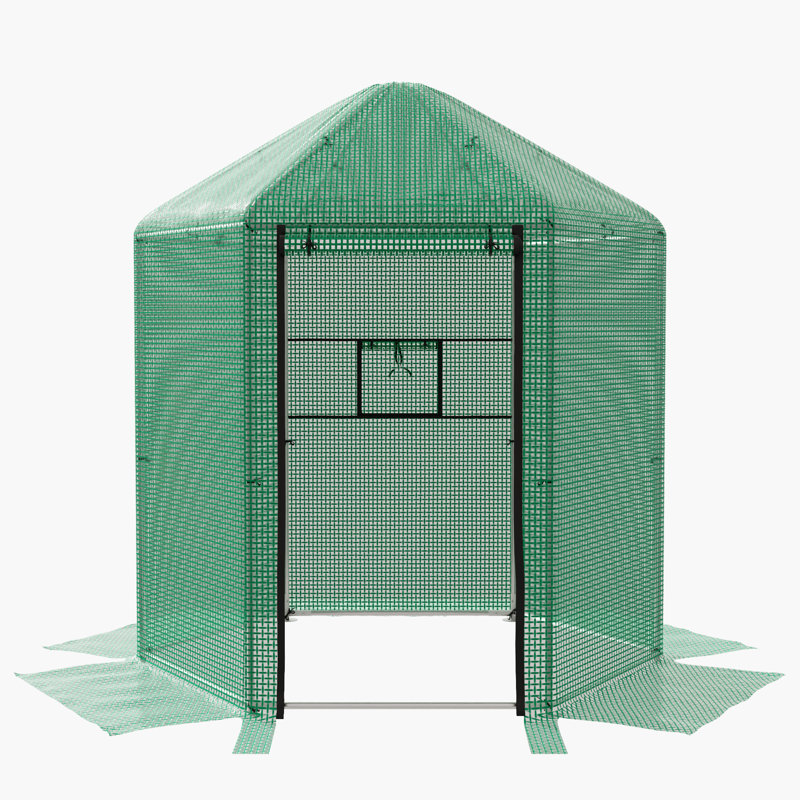Heavy-duty Green House For Outdoors, 7.3ft H x 7ft W x 7ft D
