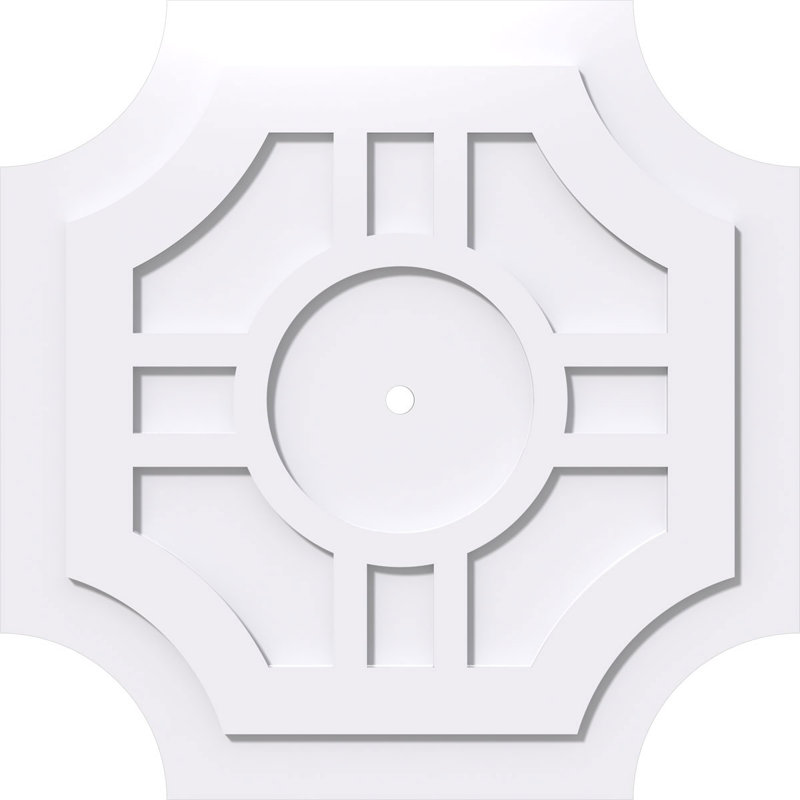 Médaillon de plafond contemporain en PVC Haus Haus, H 28 po x l 28 po x P 1 po