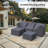 Housse pour ensemble de conversation en rotin Huang