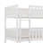 Twin Triple-Layer Rubber Wood Bunk Bed Complete With Ladders And Protective Guardrails-1323980660
