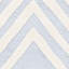 Tapis bleu / ivoire en laine touffeté à la main à motif géométrique Krystyna-1735069836