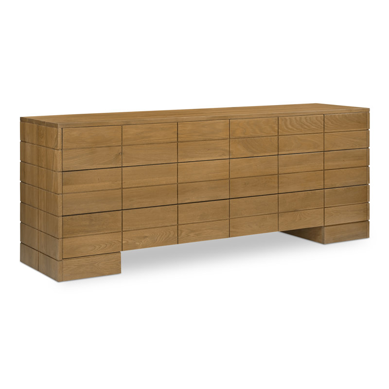 Gia 6 Drawer Dresser Brown