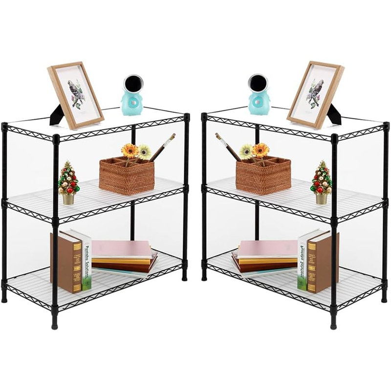Ensemble de 2 tablettes de rangement, étagère à 3 tablettes avec doublure à 3 tablettes ...
