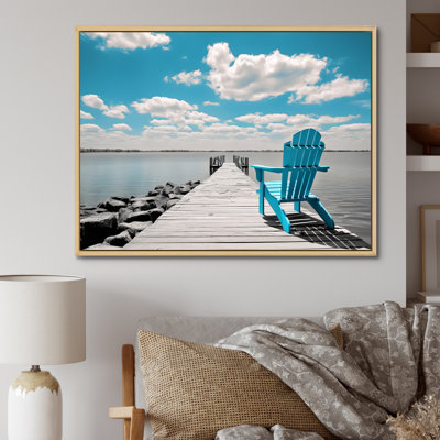 Turquoise Lakehouse Pier Of Dreams II - Nautical & Beach Wall Art Prints