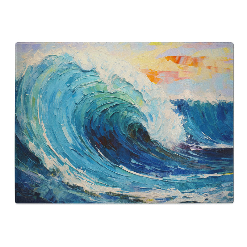 Wave Palette Knife  Glass Chopping Board