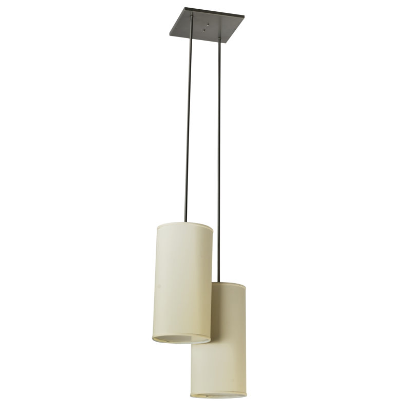 Luminaire suspendu cylindrique à 2 lumières Antani
