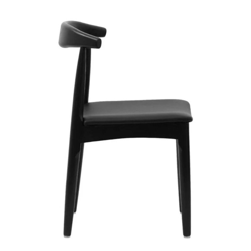 Chaise de salle à manger en bois Marquesa, Noir