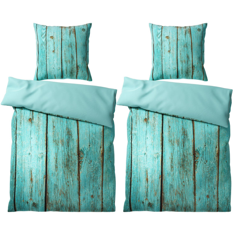 Cotton Striped Duvet Cover Set with Pillowcases Included