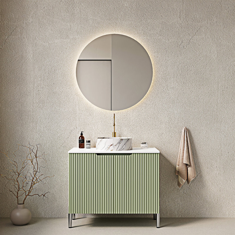 Freestanding Bathroom Vanity With Sink, Light Green