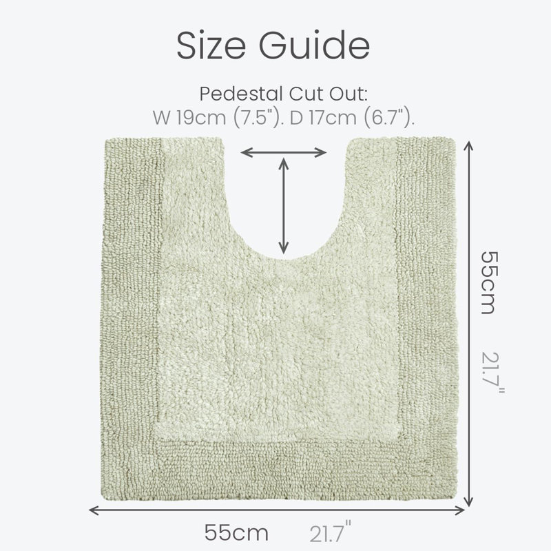 Fredrico Reversible Pedestal Mat, Sage Green